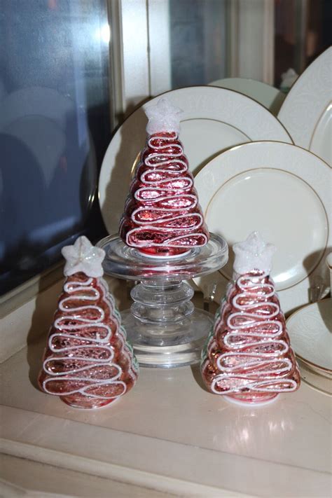 3 Illuminated Glass Ribbon Candy Trees Valerie Parr Hill Pastel Ebay