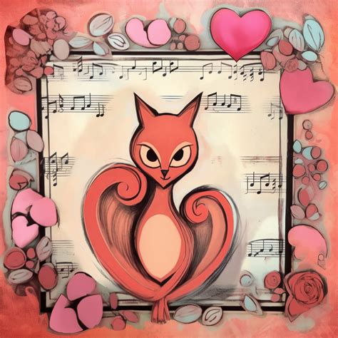Valentine Animal Music Art Print Free Stock Photo - Public Domain Pictures