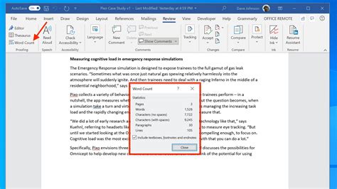 How to get a character count in a Microsoft Word document | Business ...