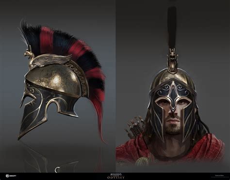 Artstation Assassin S Creed Odyssey Helmet Gabriel Blain Warrior Helmet Spartan Warrior