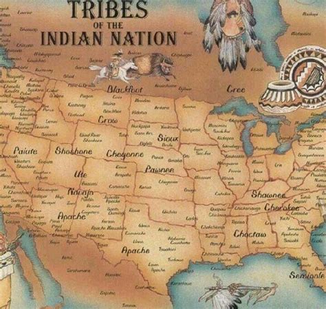 True American History Native American Map Native American Tribes Map