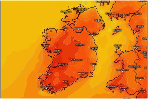 Irish Weather Forecast Met Eireann Say Temperatures Expected To Hit