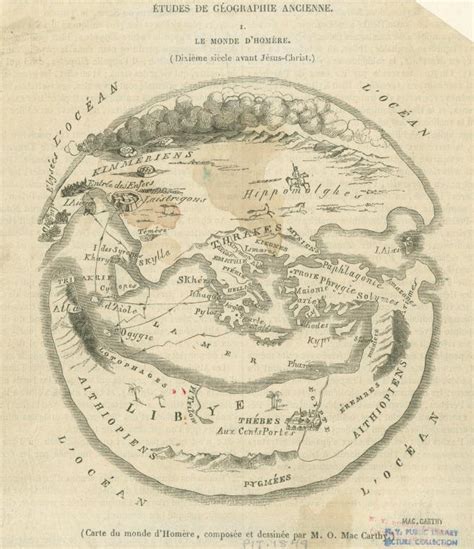 Carte du monde d'Homère, composée et dessinée par M.O. Mac ...