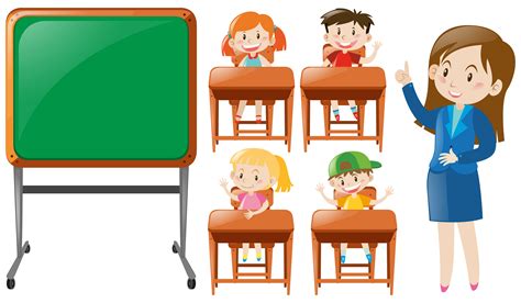 Teachers And Students Clipart Set Royalty Free Vector