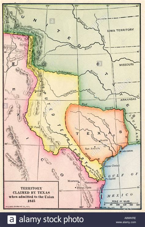 Republic Of Texas Map 1845 Printable Maps