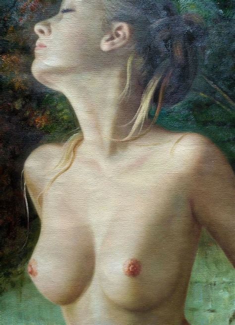 Portrait Femme Nue Tableau Peinture Huile Sur Toile Nude Etsy