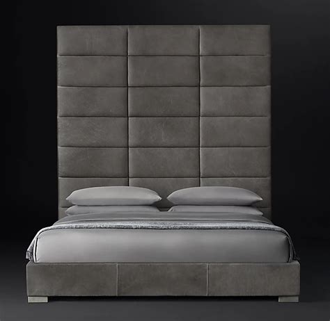 Modena Panel Rectangular Channel Leather Platform Bed