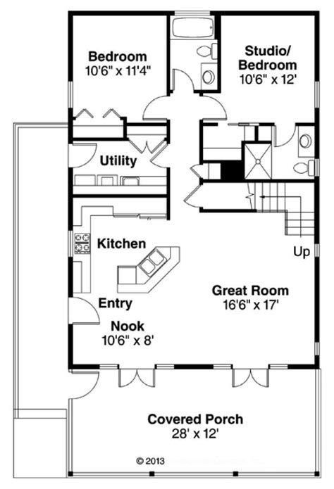 Pdf plan sets are best for fast electronic delivery and inexpensive local printing. House Plan 035-00633 - Cottage Plan: 1,120 Square Feet, 2 ...