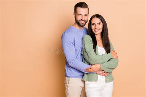 Photo Of Young Happy Cheerful Positive Good Mood Couple Wife And
