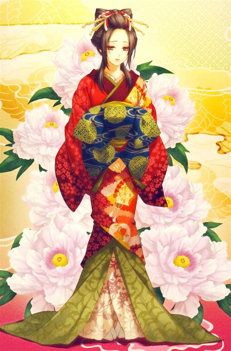 Kimono Habit Traditionnel Anime Art Anime Kimono Anime Art Girl