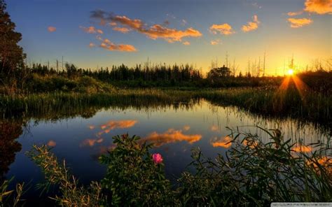 Hd Great Lake Sunset Scenery Wallpaper Download Free 55247