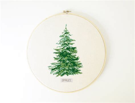 Stitching patterns are ideal for cards, gift tags, samplers or christmas stockings. Pine tree cross stitch pattern Christmas tree Spruce tree ...