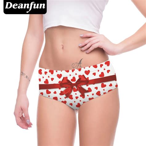 Deanfun 3d Printing Heart Bowknot T Underwear Cute Girls Panties Sex