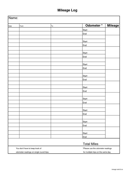 The log template is useful to do a variety of things, such as trackiong progress, training, and creating a call log list. 7 Best Images of Printable Mileage Log Sheet Template ...
