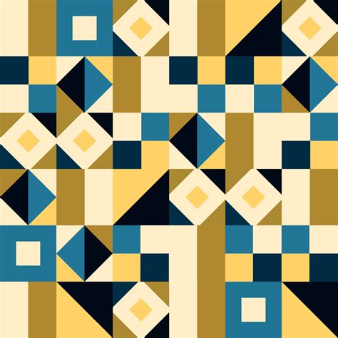 Colorful Geometric Abstract Pattern Template Design Yellow Cream Dark