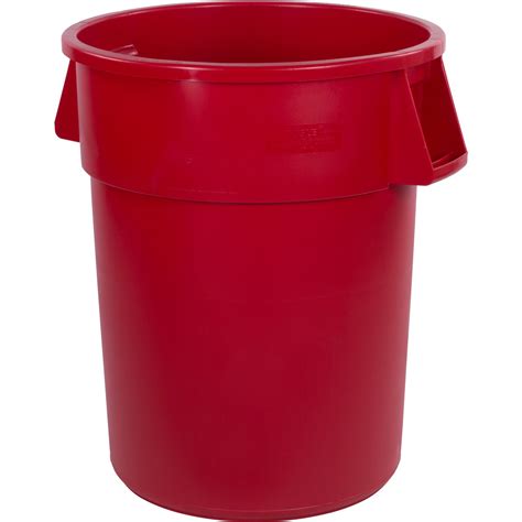 34105505 Bronco™ Round Waste Bin Trash Container 55 Gallon Red