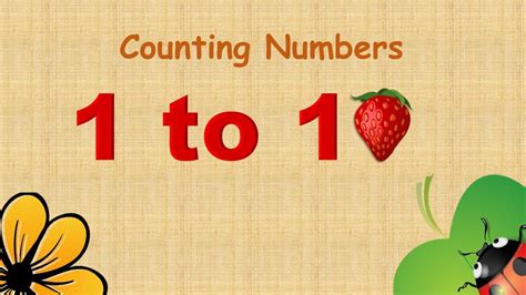 Early Learners Numbers And Countings 1 10 Math For Kids Youtube