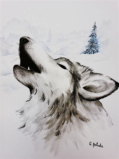 Willard The Wolf Painting By Esther Jahnke Fine Art America