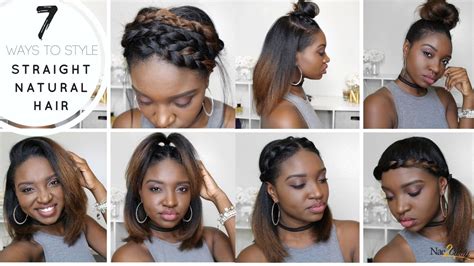 As we all know all too well, natural hair needs sometimes if you're not up for complicated braids, you can look into some easy protective hairstyles as a reliable alternative. 7 Styles for Straight Natural Hair Video - Black Hair ...