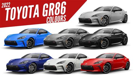 2022 Toyota Gr86 All Color Options Images Autobics Youtube