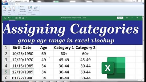 How To Group Age Range In Excel Vlookup Youtube