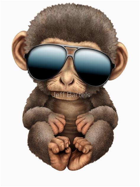 Listen to your favorite music and grin in other there are no comments for cool monkey with sunglasses and headphones. "Cute Baby Monkey Wearing Sunglasses" T-shirt by ...