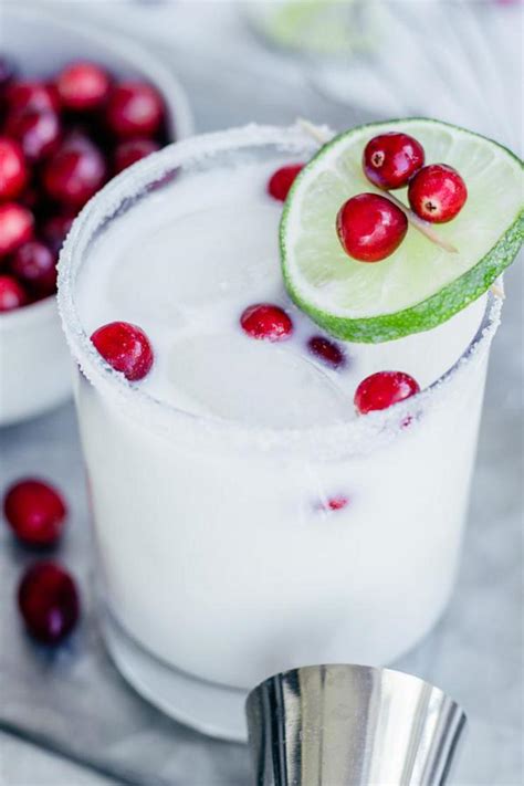 Alcoholic Drinks Best White Christmas Margarita Recipe Easy And