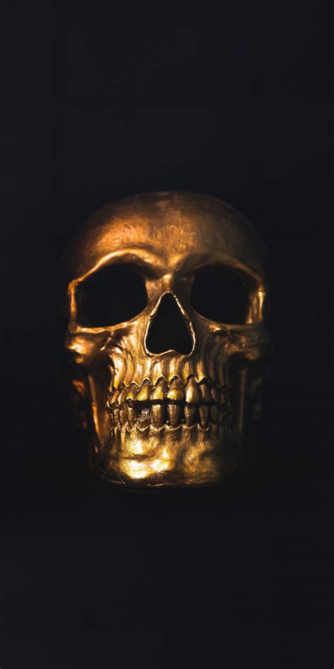 Golden Skull Minimal 1080x2160 Wallpaper In 2019 Skull