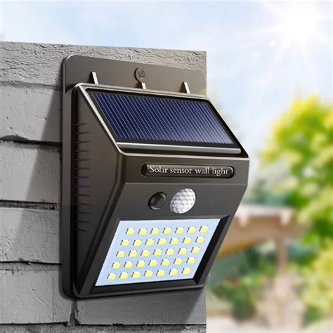 203035 Led Motion Sensor Solar Porch Lights Waterproof Wall Light