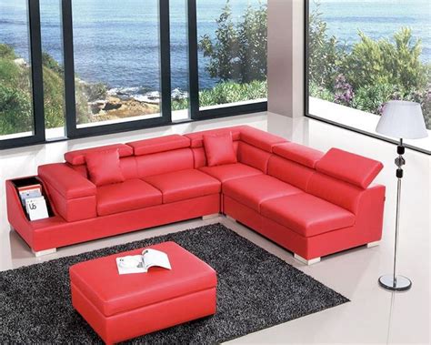 Find furniture & decor you love at hayneedle, where you can buy online while you explore our room designs and curated looks for tips, ideas & inspiration to help you along the way. Modern Red Leather Sectional Sofa 44L6040