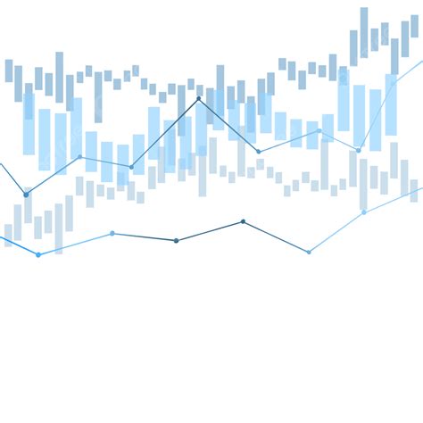 Stock K Line Chart Upward Trend Market Investment Blue Candle Chart