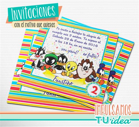 Baby Looney Tunes Invitación Para Imprimir