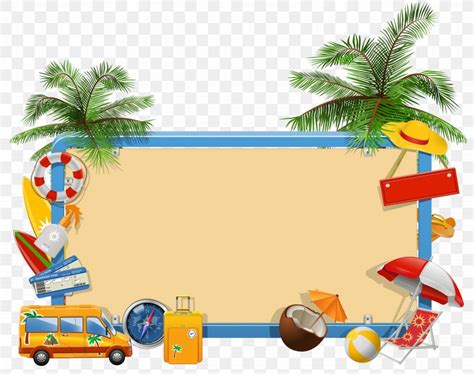 Beach Clipart Instant Download Travel Clipart Tropical Holiday Clipart