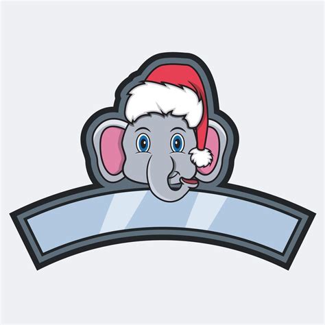 Elephant Head Character Logo Icon Watermark Badge Emblem And Label