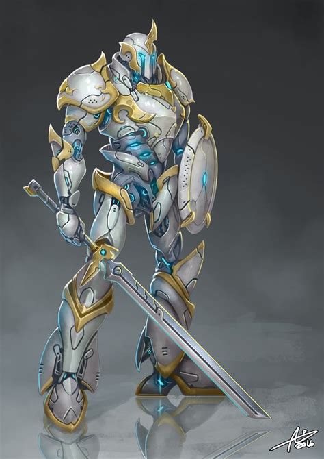 Commission Knight Mech By Aiyeahhs Mech Knight Armor Futuristic Armour