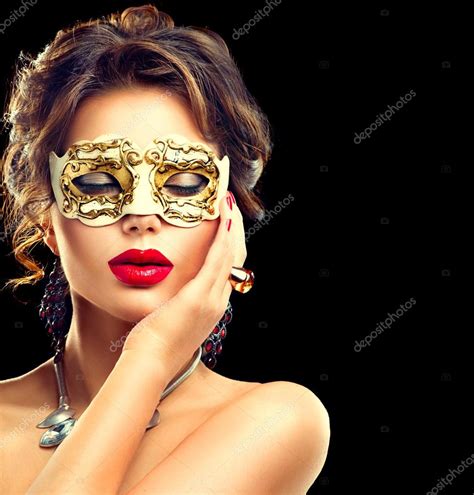 Woman Wearing Venetian Carnival Mask Stock Photo By ©subbotina 93168372