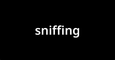 「スニッフィング Sniffing 」とは？ カタカナ語の意味・発音・類語辞典
