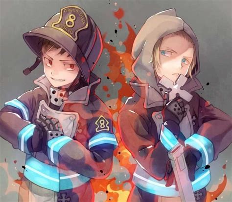 Крутые арты Пламенная бригада пожарных картинки из аниме 17 шт