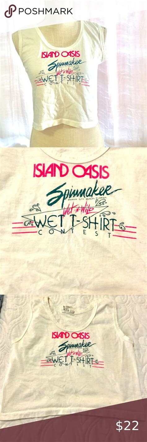 Vintage Early 90s Panama City Beach Wet T Shirt Contest Shirt Size S Wet T Shirt Wet T