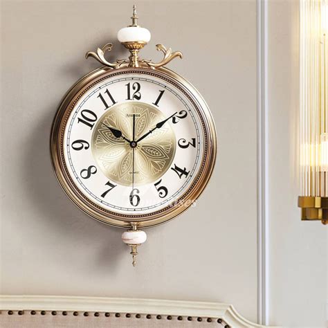 Metal Wall Clock Modern Decorative Luxury Gold Silent Bedroom