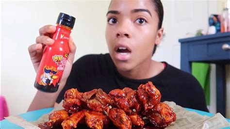 Samyang 2x Spicy Chicken Wings Mukbang Challenge By Steph And Tasha Gone Wrong Youtube