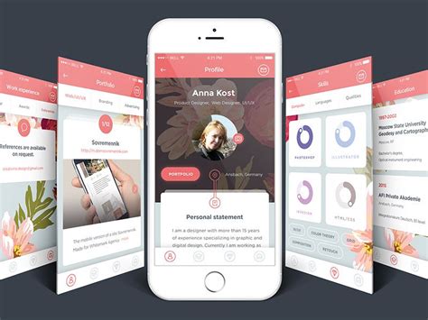 This is a best app for ui or ux design… Designer CV App | Cv design, App, Web design