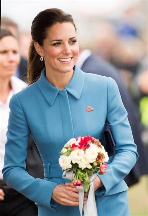 Duchess Catherine Beauty Kate Middleton Wears A Ponytail Hairstyle In
