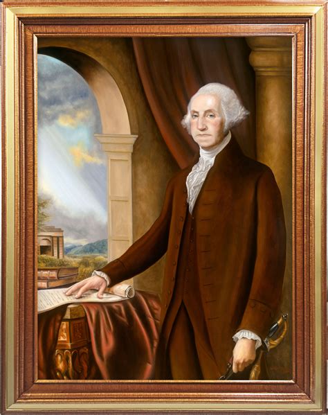 President George Washington Portrait Oil Painting Art Real Canvas