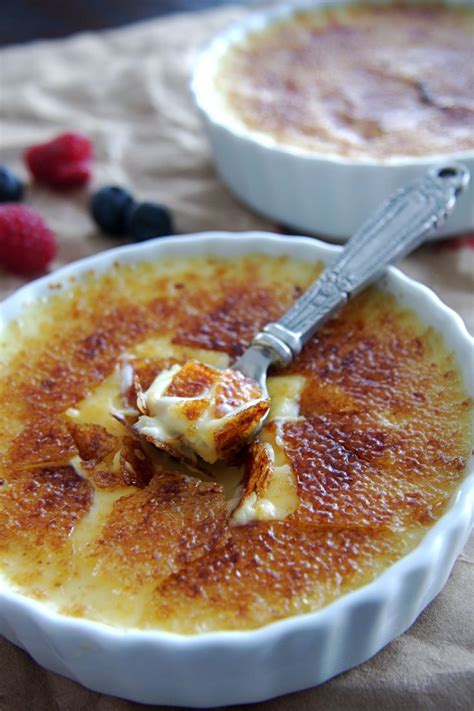 Crème brûlée, also known as burned cream, burnt cream or trinity cream, and similar to crema catalana, is a dessert consisting of a rich custard base topped with a layer of hardened caramelized sugar. Classic Crème Brûlée | Recipe | Best creme brulee recipe, Brulee recipe, Dessert recipes