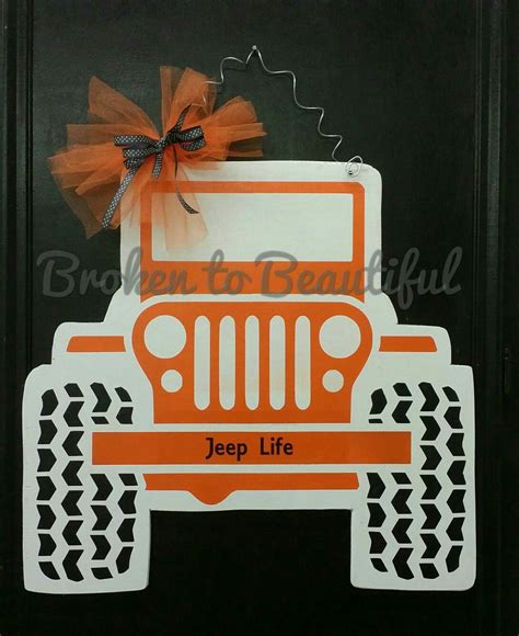 It came with the jeep from the previous owner. Wooden Jeep Door Hanger made at Broken to Beautiful ...