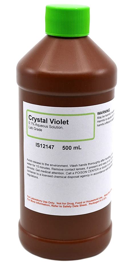 Laboratory Grade 01 Crystal Violet Solution 500ml The Curated