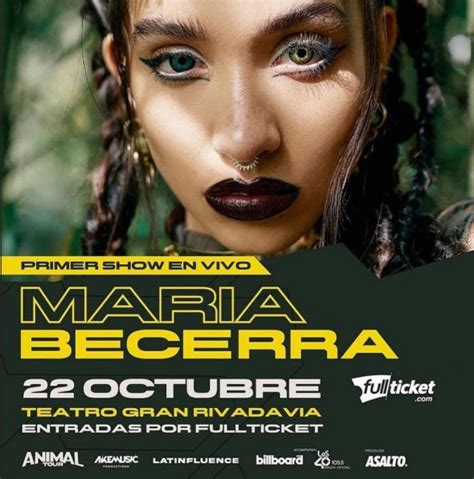 Toda La Informaci N Sobre El Primer Show En Vivo De Mar A Becerra