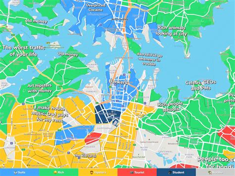 Suburbs Of Sydney Australia Map