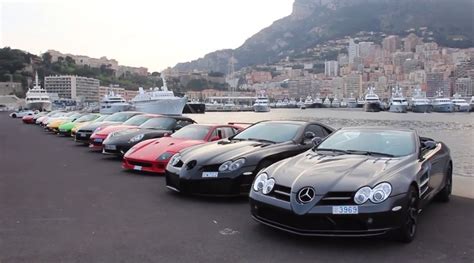 Insane Supercar Lineup At Monaco Pier